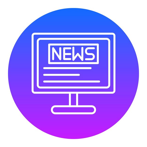 un monitor de computadora con un fondo azul y rosa con un círculo azul y rosa y azul alrededor de la pantalla
