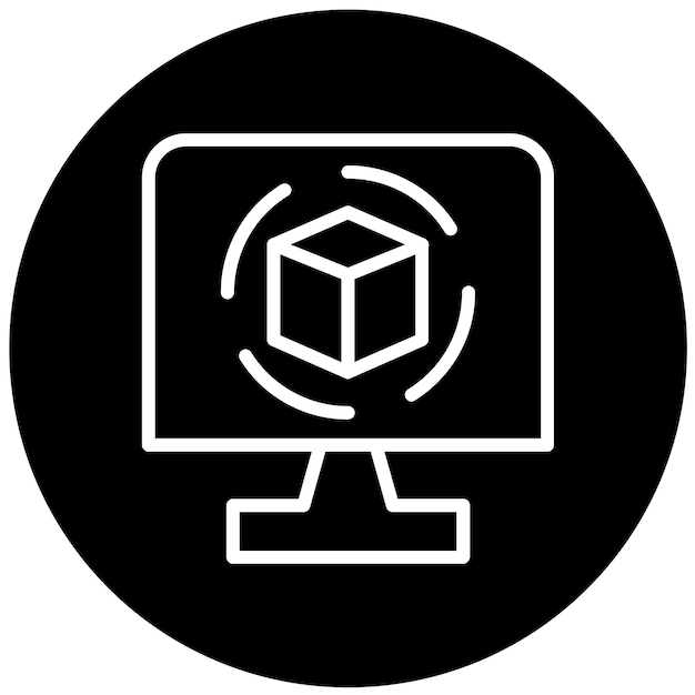 un monitor de computadora con un fondo blanco que tiene un cuadrado en él