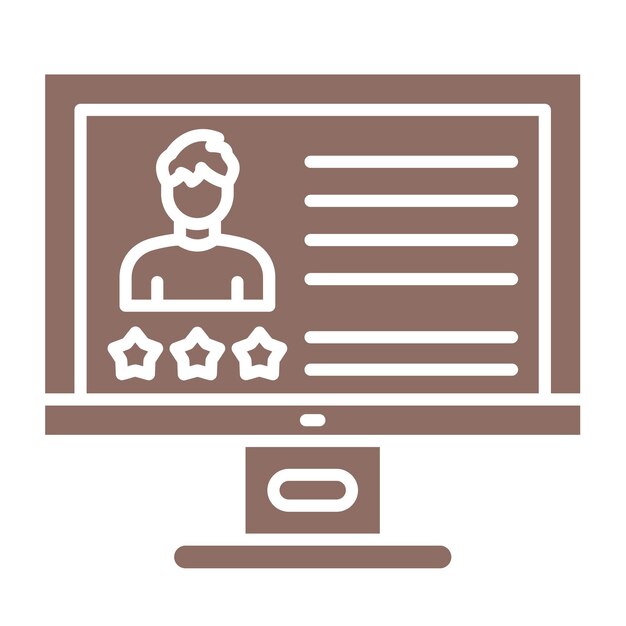 un monitor de computadora con un fondo marrón con un hombre en la pantalla y las palabras la palabra en él