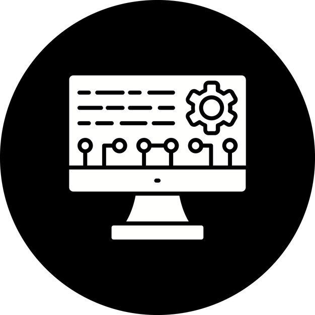 un monitor de computadora con un fondo negro con un diseño circular en la parte inferior