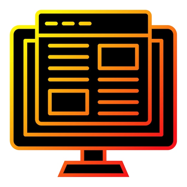 un monitor de computadora con un fondo rojo y amarillo