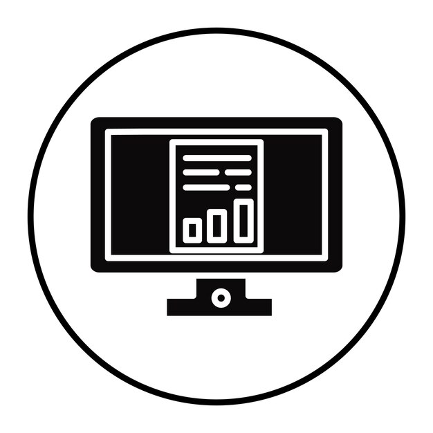 un monitor de computadora con un gráfico de una computadora en él