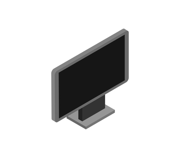 Vector monitor de computadora isométrica