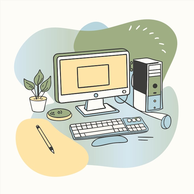 un monitor de computadora con un lápiz y un lápic en él