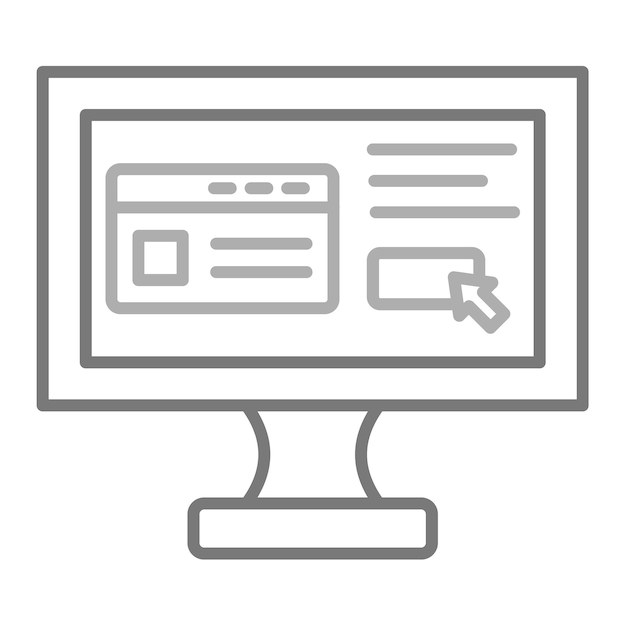 un monitor de computadora con un logotipo que dice búsqueda