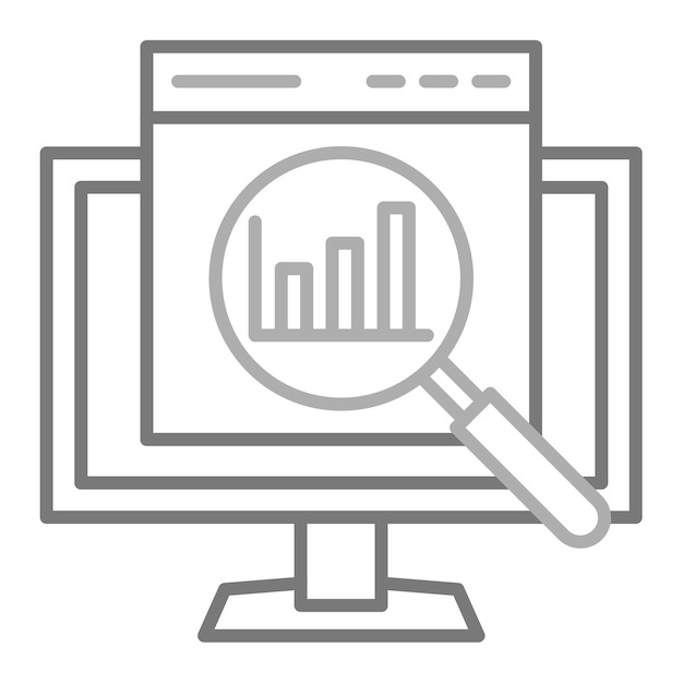 un monitor de computadora con una lupa y una lupa
