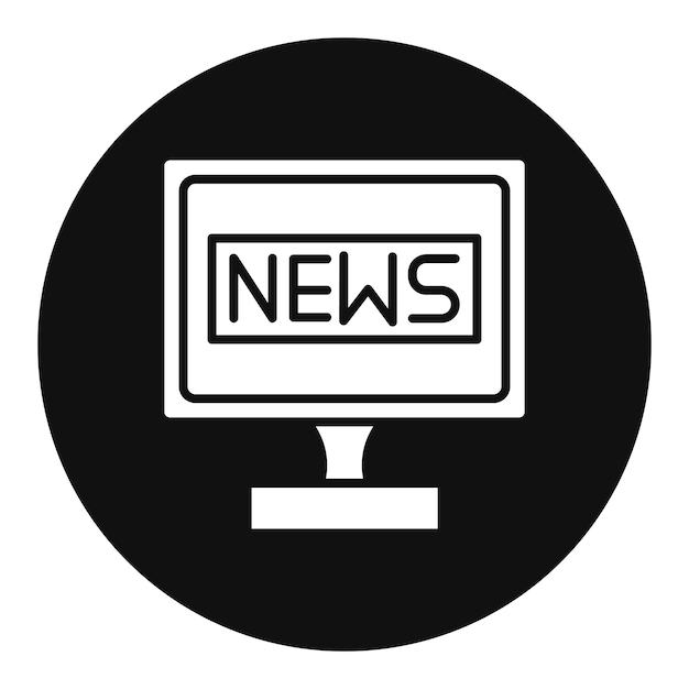 un monitor de computadora con la palabra noticias en él