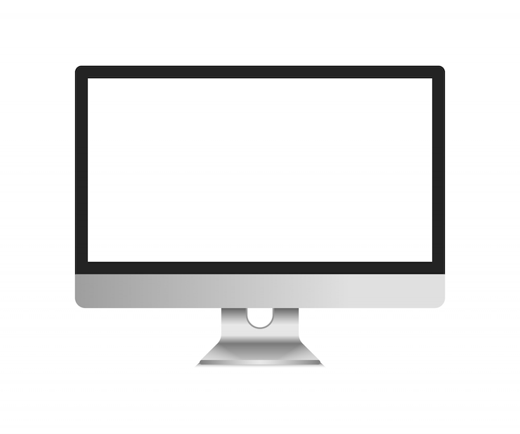 Vector monitor de la computadora de pantalla