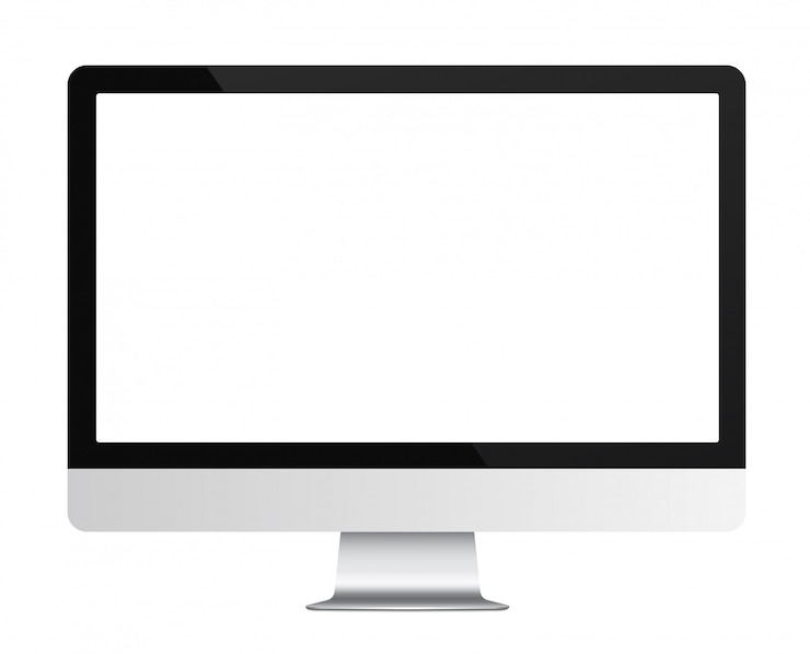 Vector monitor de computadora realista