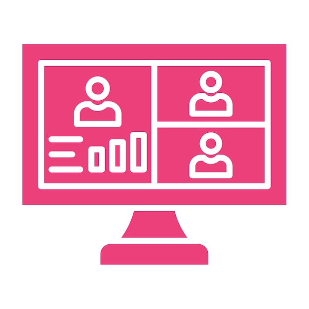 un monitor de computadora rosado con un fondo rosa con un fondo blanco