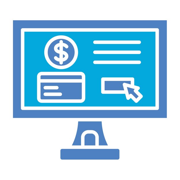 un monitor de computadora con un signo de dólar en él