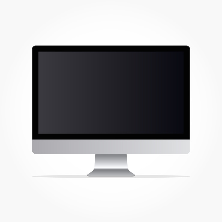Vector monitor de escritorio lcd realista