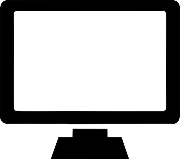 un monitor con un fondo blanco que dice la palabra en él