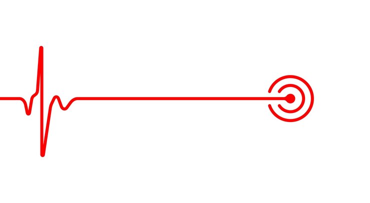 Vector monitor de línea de latidos del corazón de electrocardiografía ecg