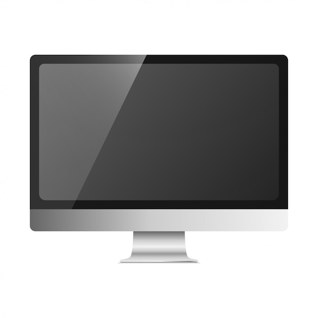 Monitor set mockup vector