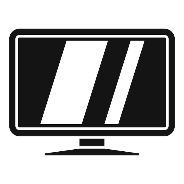 Monitore de computadora de rayas blancas y negras que muestra información importante