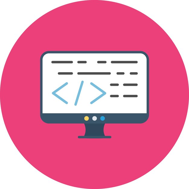 Monitorear ilustración plana