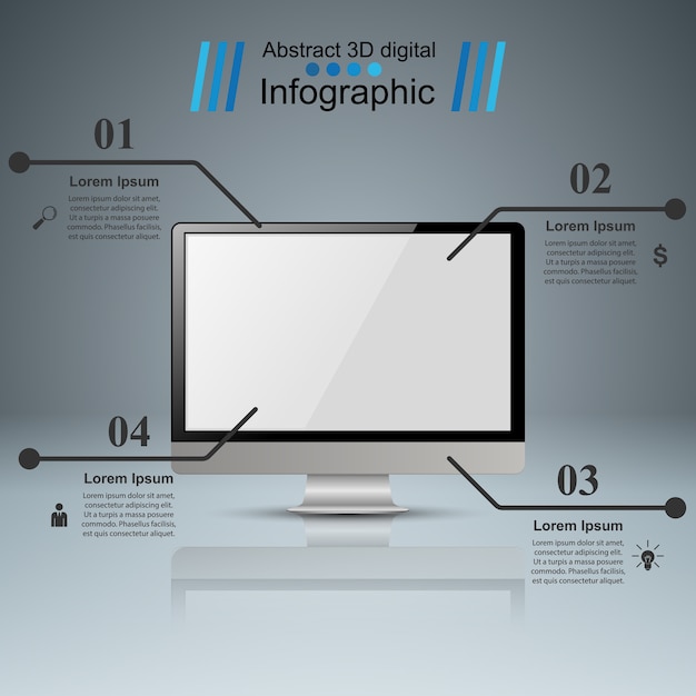 Monitorear infografías de negocios