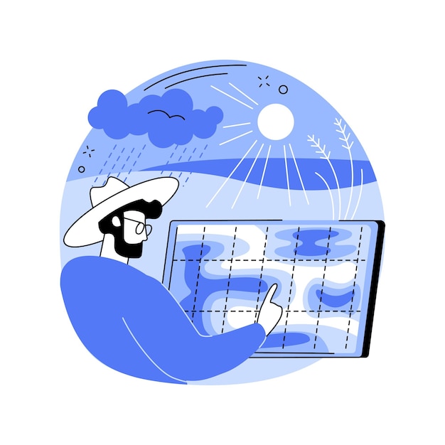 Monitoreo del clima ilustraciones de vectores de dibujos animados aislados