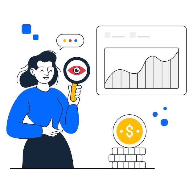 Monitoreo de negocios ilustraciones de stock de diseño de estilo vectorial abstracto
