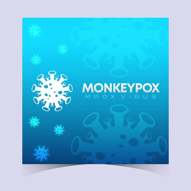 Monkeypox o mpox es un virus que infecta a los humanos a través de la transmisión de animales encabezado de banner web y cubierta de fondo para orthopoxvirus enfermedades zoonóticas infecciosas