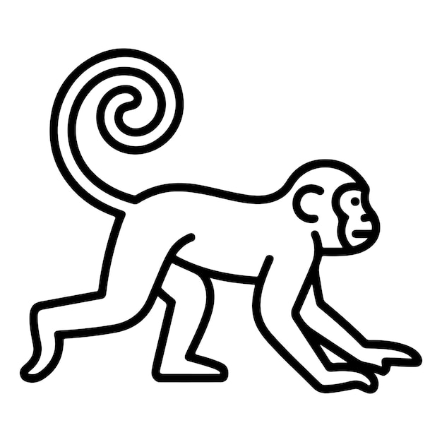 El mono del arte de la línea