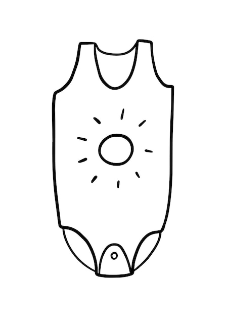 Mono de bebé con ropa de sol para niñas y niños doodle dibujos animados lineales para colorear | Vector Premium Mono de bebé con ropa de sol para niñas y niños doodle dibujos animados lineales para colorear | Vector Premium
