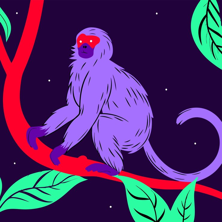 Vector mono dibujado a mano personaje de dibujos animados pegatina icono concepto ilustración aislada