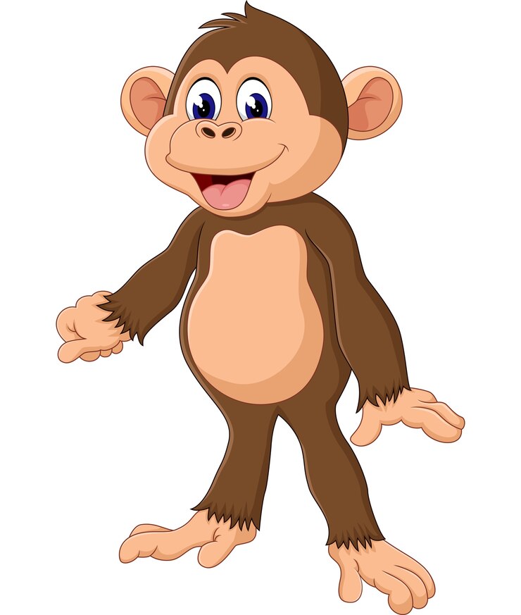 Vector mono de dibujos animados lindo