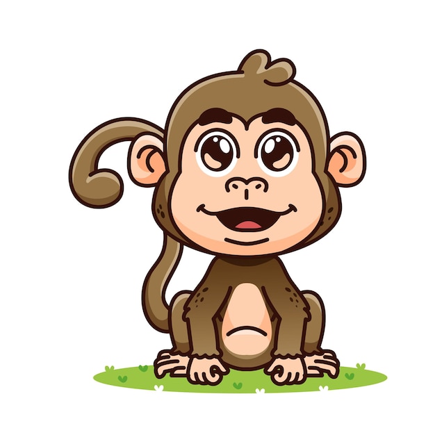 mono lindo dibujos animados animal alfabeto dibujos animados lindo