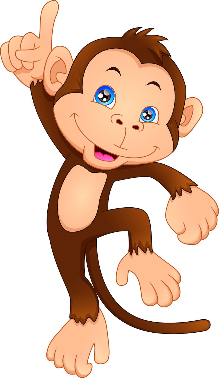 Vector mono lindo de dibujos animados