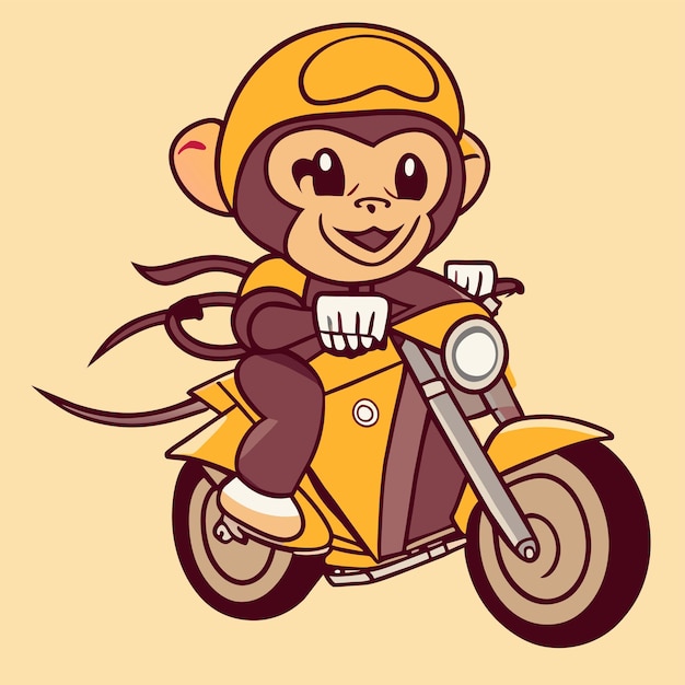 Vector mono montando una bicicleta dibujado a mano plano elegante pegatina de dibujos animados icono concepto ilustración aislada