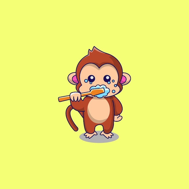 Mono Vector animal gente lindo personaje ilustración