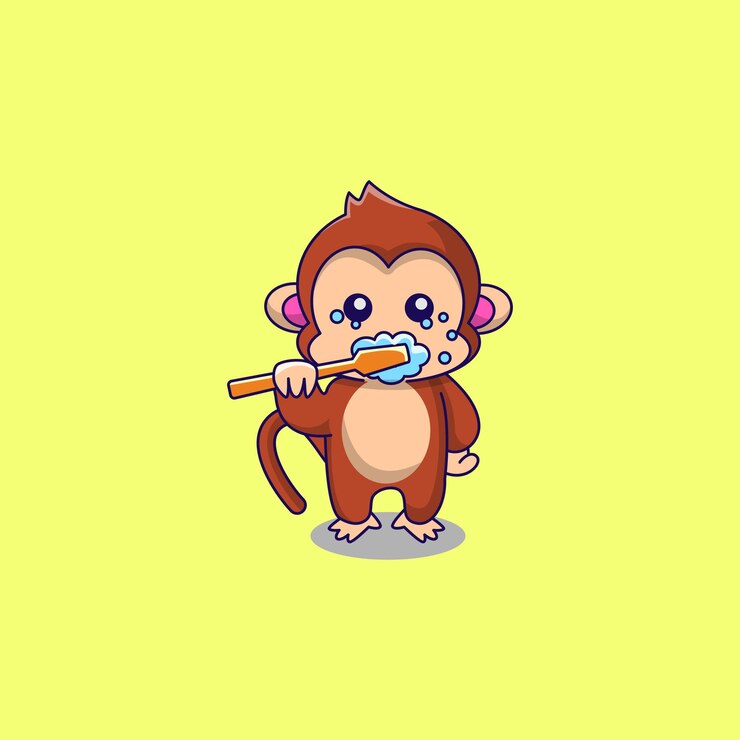 Vector mono vector animal gente lindo personaje ilustración