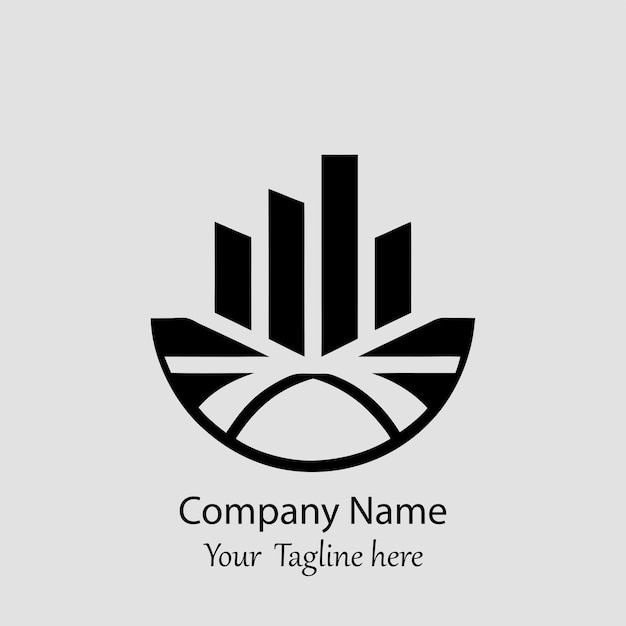 Monochrome Business Logo Corporate Success and Stability