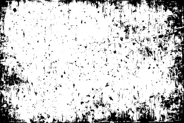 Monocromo angustiado Grungy fondo con manchas oscuras y arañazos textura negra y blanca