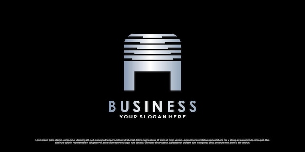 Monogram logo design initial letter a para negocios o personal con concepto creativo Vector Premium