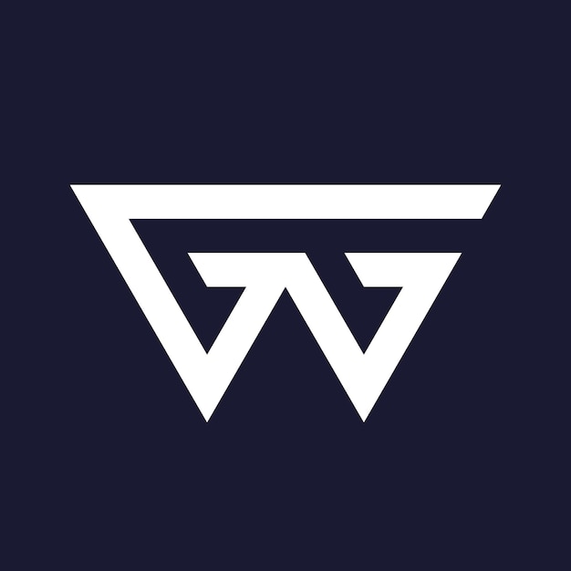 Vector monogram logo estético y simple