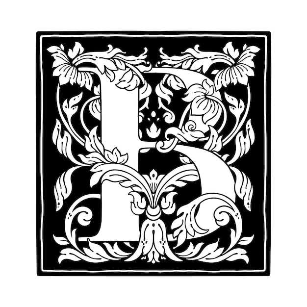 Monograma de adorno de flor de letra B