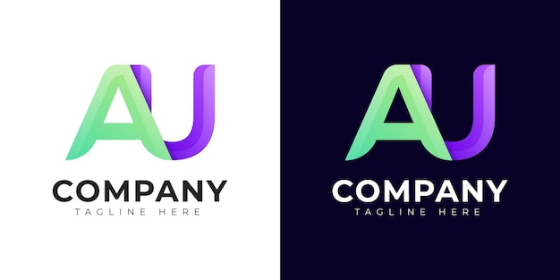 Monograma a au y ua diseño de logotipo de letra inicial