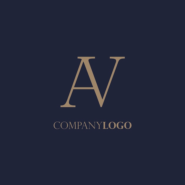 Monograma AV elegante logo