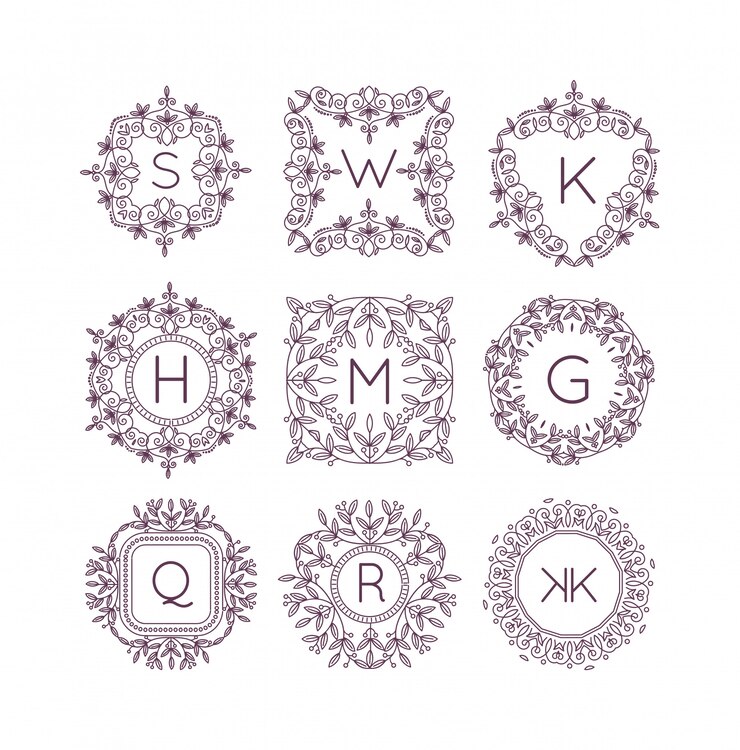 Vector monograma bage logo vector