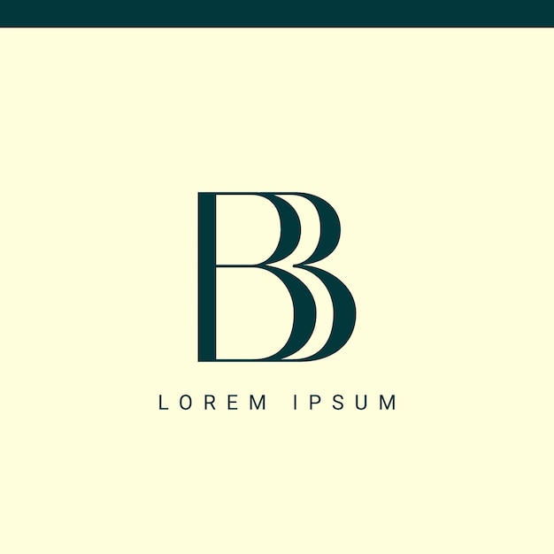 El monograma BB es el logotipo inicial de la boda, el icono de la empresa y el signo corporativo de la empresa con variación.