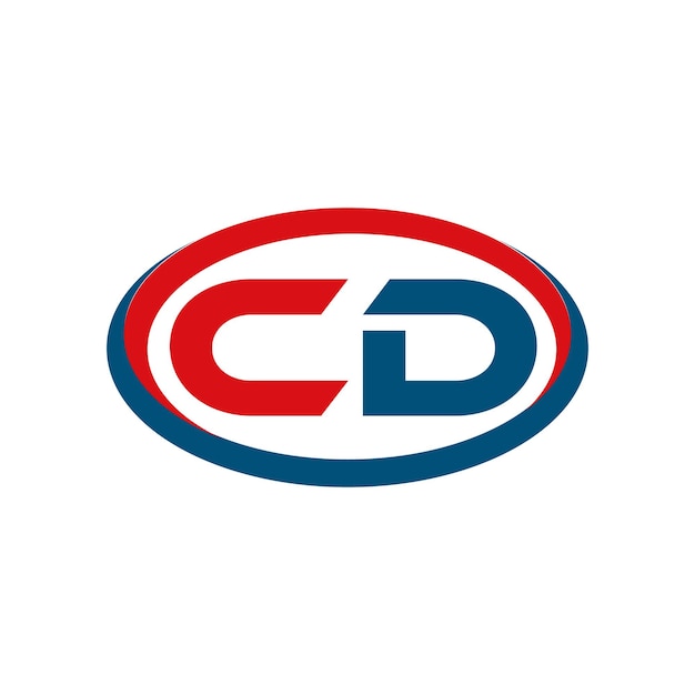 Monograma de CD Logotipo Concepto único Vector Logotipo de letra de CD Diseño creativo
