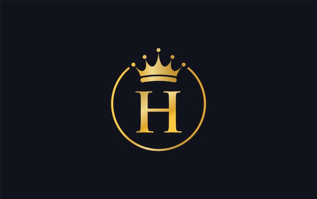 Monograma del círculo de la corona de la marca