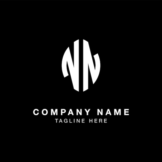 Monograma de círculo de logotipo de letra N