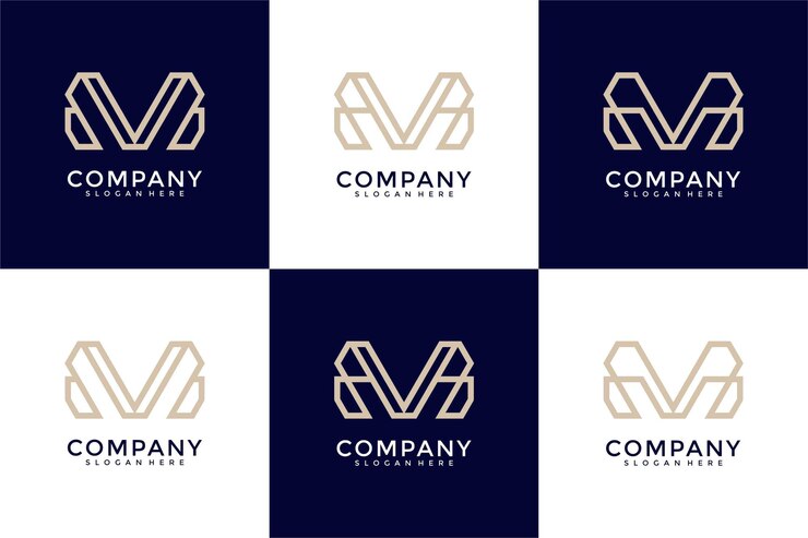 Vector monograma de colección de logo de letra m