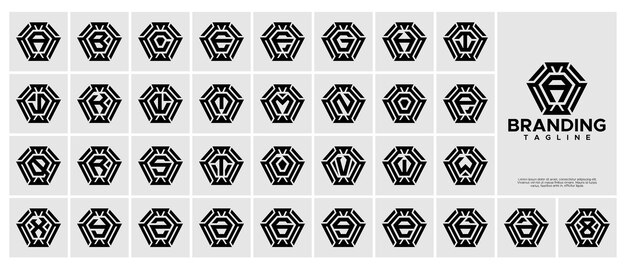 Monograma de diamante abstracto letra AZ paquete de logotipo