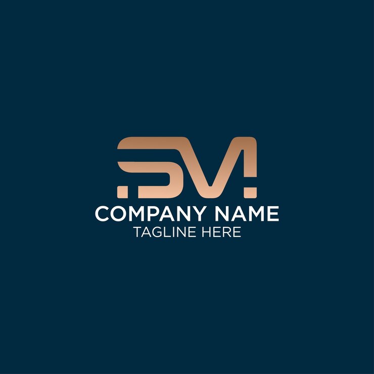 Vector monograma diseño de logotipo de letra inicial sm de lujo moderno y limpio