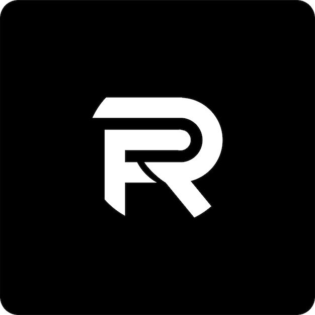 Monograma FR de dos letras f R El diseño del logotipo FR es lujoso, simple, minimalista y elegante Vector